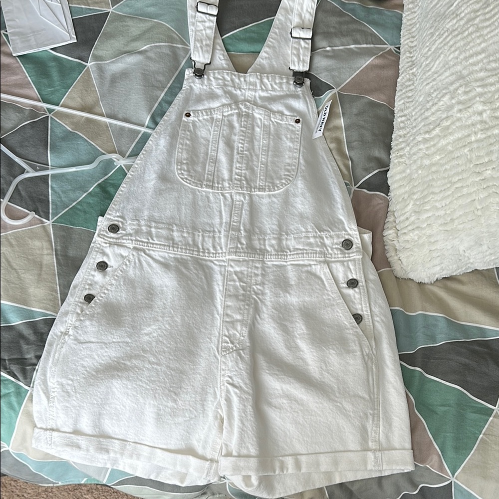 Old Navy Cream Denim Overalls